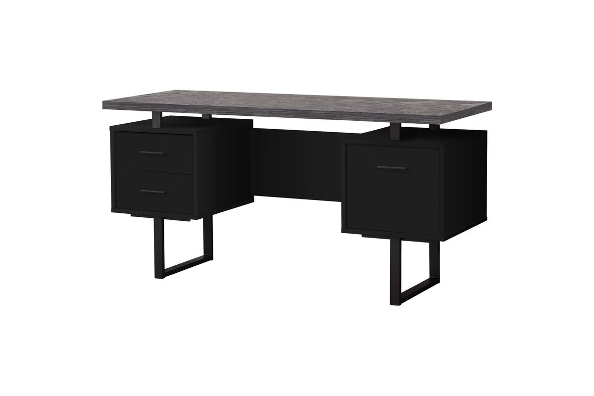 Black Contemporary Computer Desk by Monarch at GardnerWhite