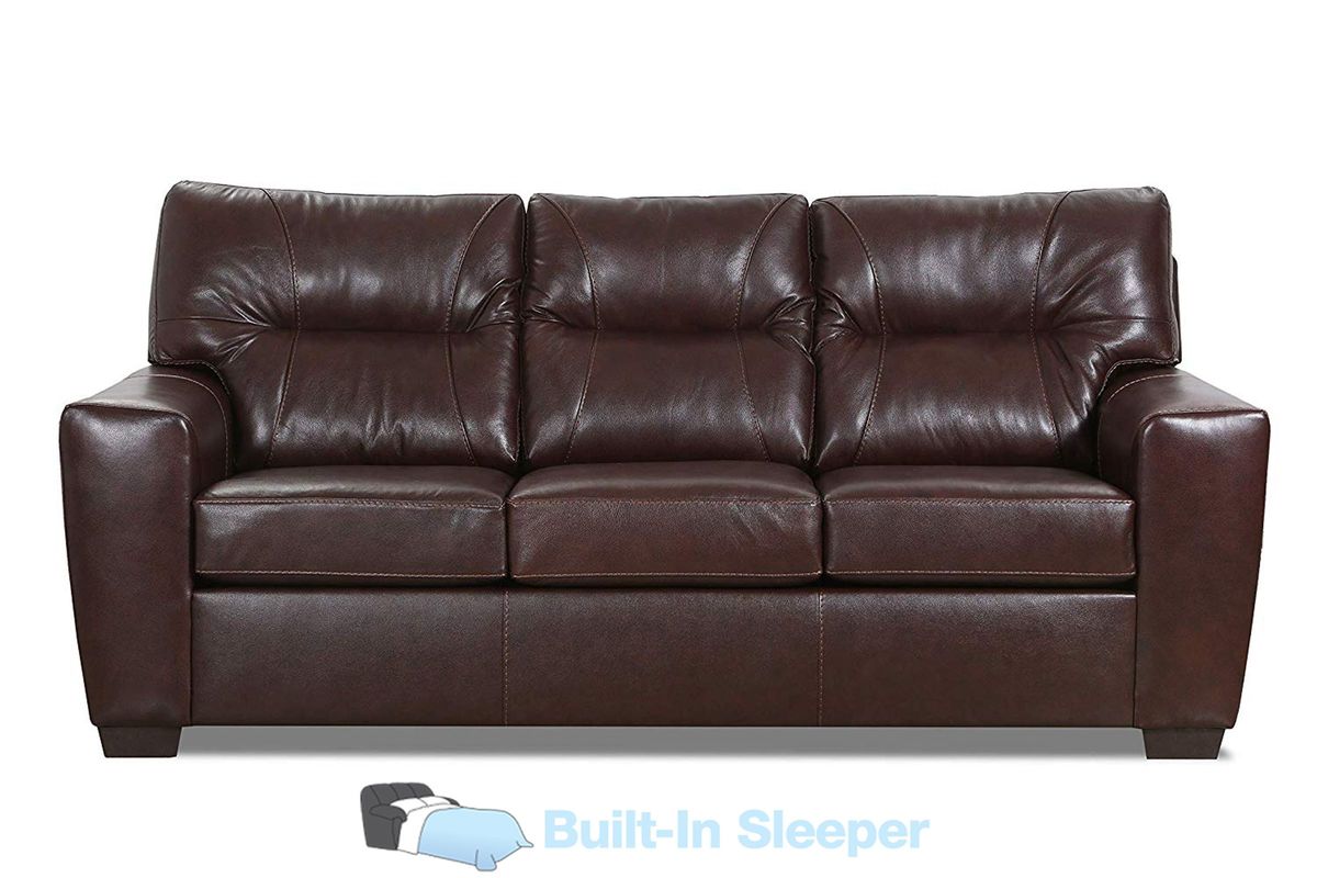 Corbin Leather Queen Sleeper Sofa at GardnerWhite