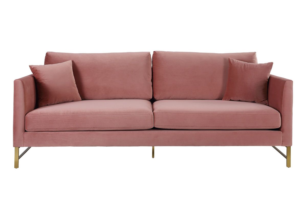 Massi Rose Velvet Sofa by TOV at Gardner-White
