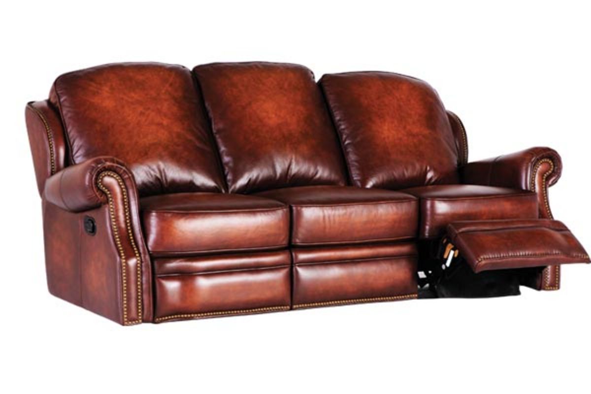 rustic leather recliner sofa