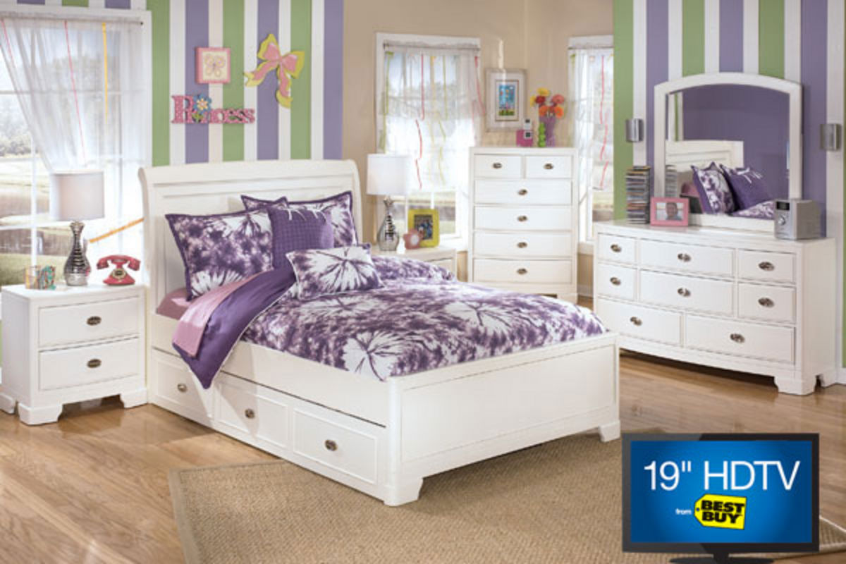 Alyn Full Size Bed With Storage Dresser With Mirror Chest
