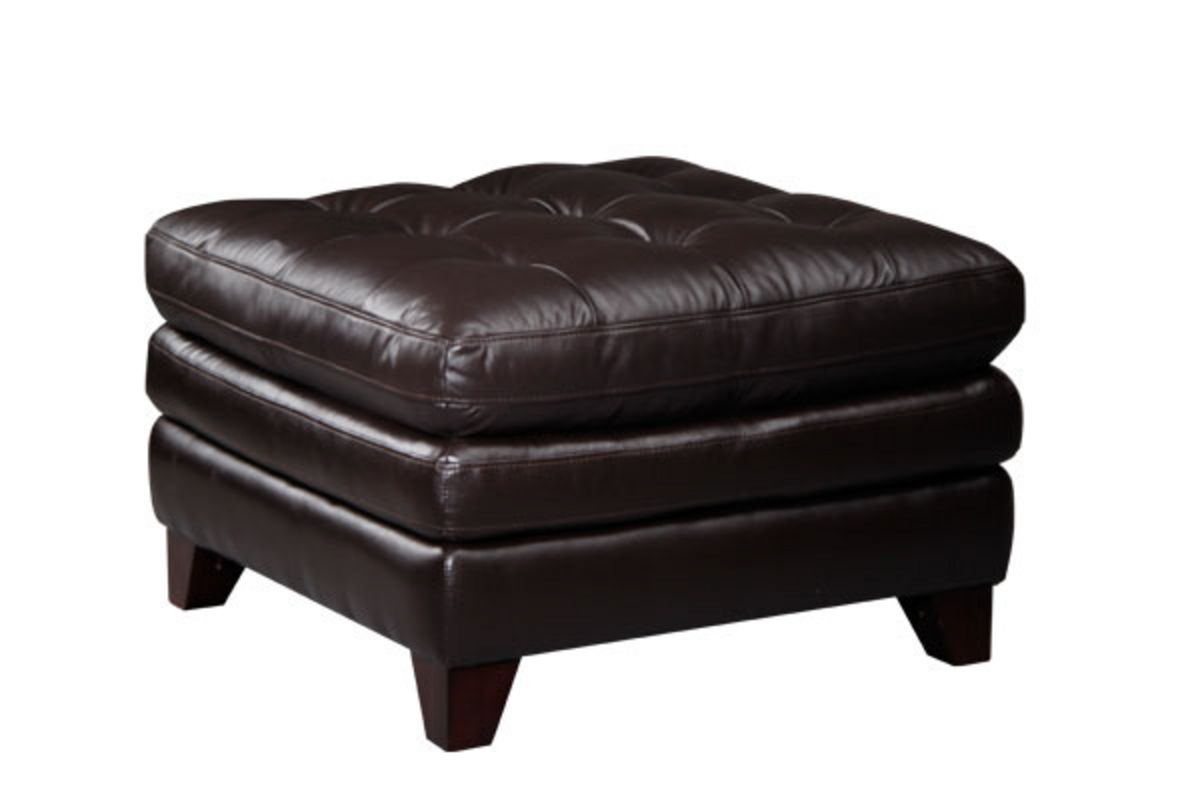 Amaretto Leather Cocktail Ottoman at GardnerWhite
