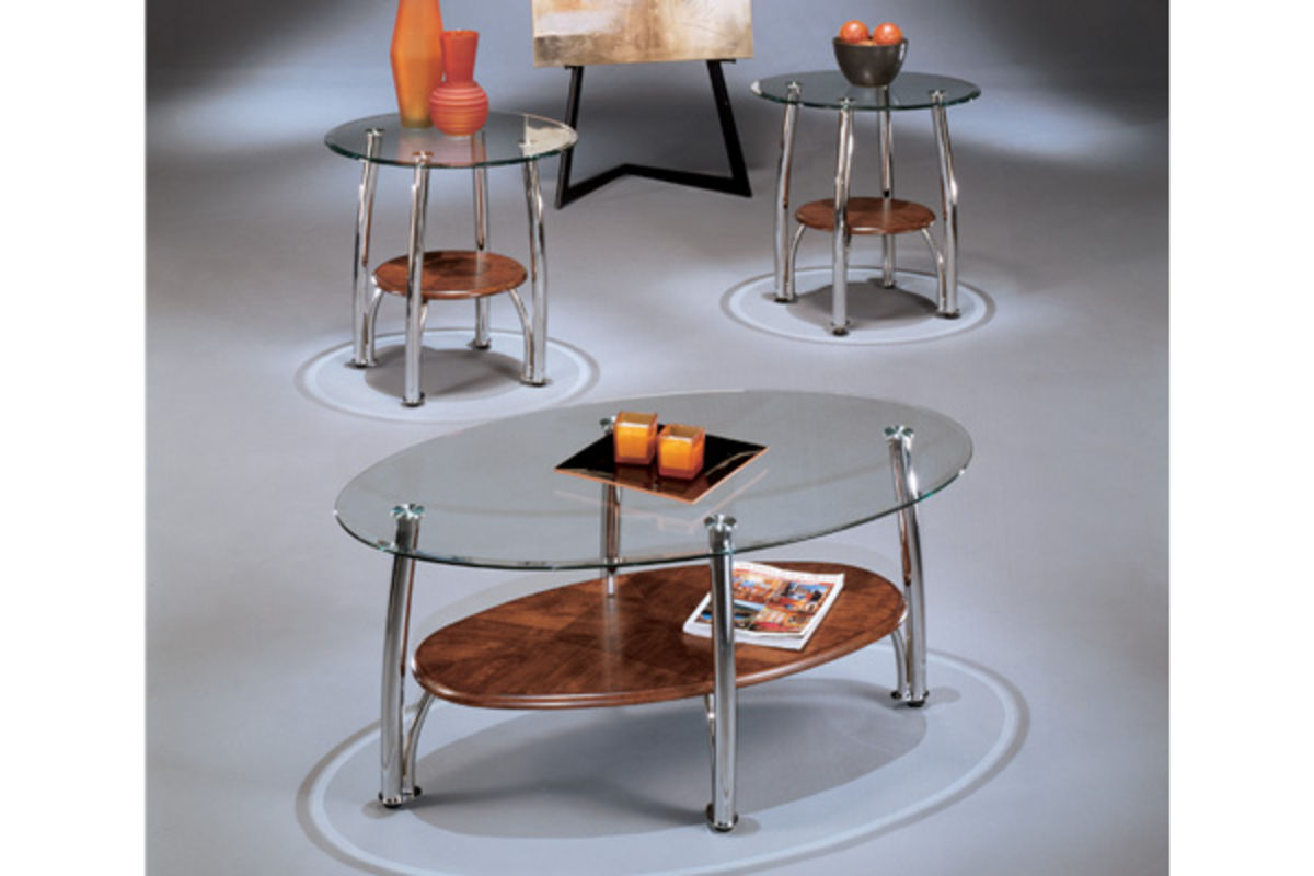 Glass Cocktail Table & 2 End Tables at GardnerWhite