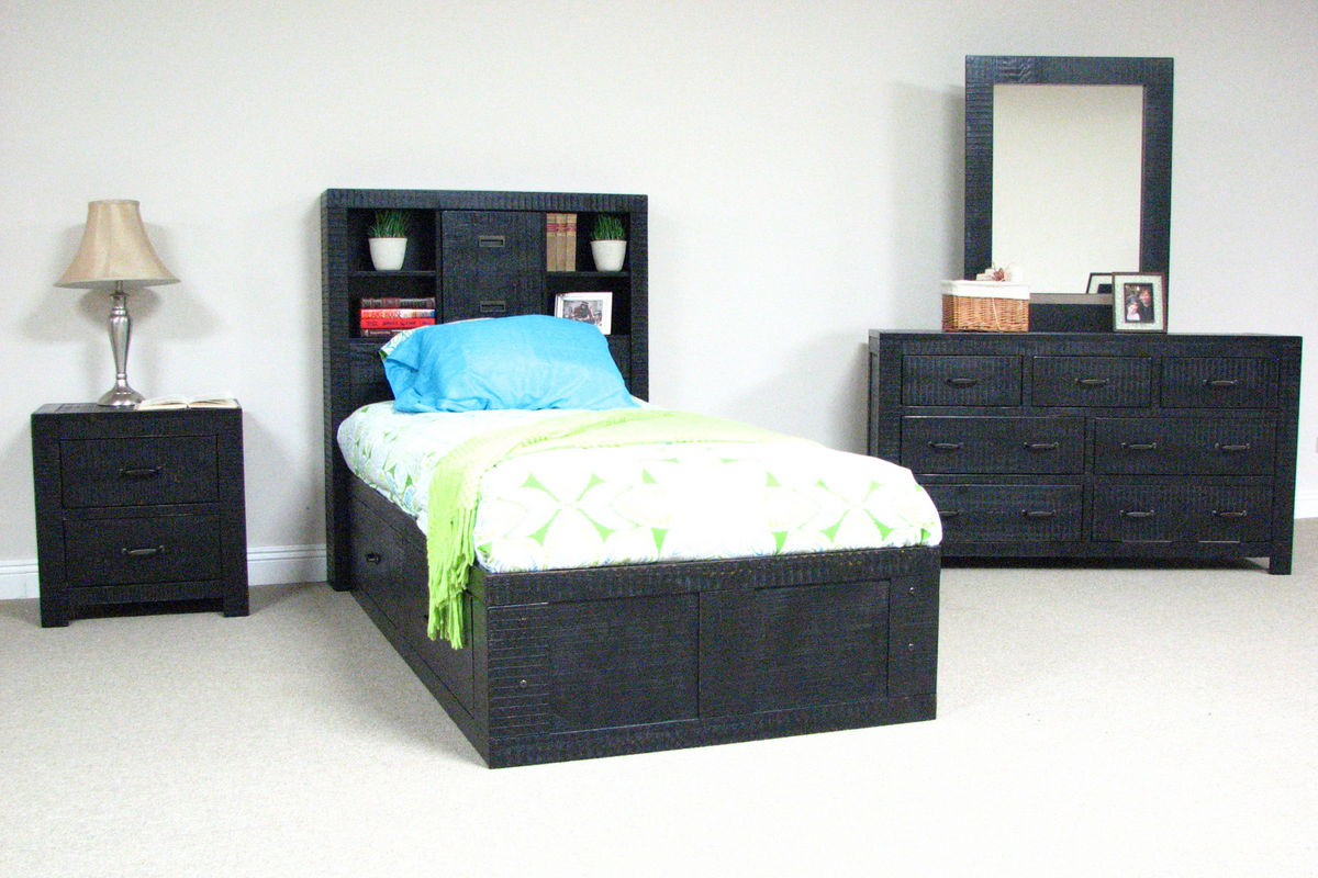 Black Twin Captains Bed at GardnerWhite