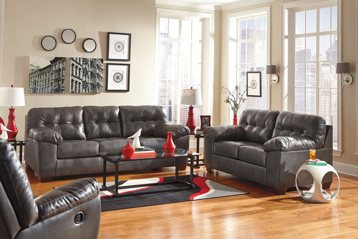 Edison Bonded Leather Loveseat at GardnerWhite