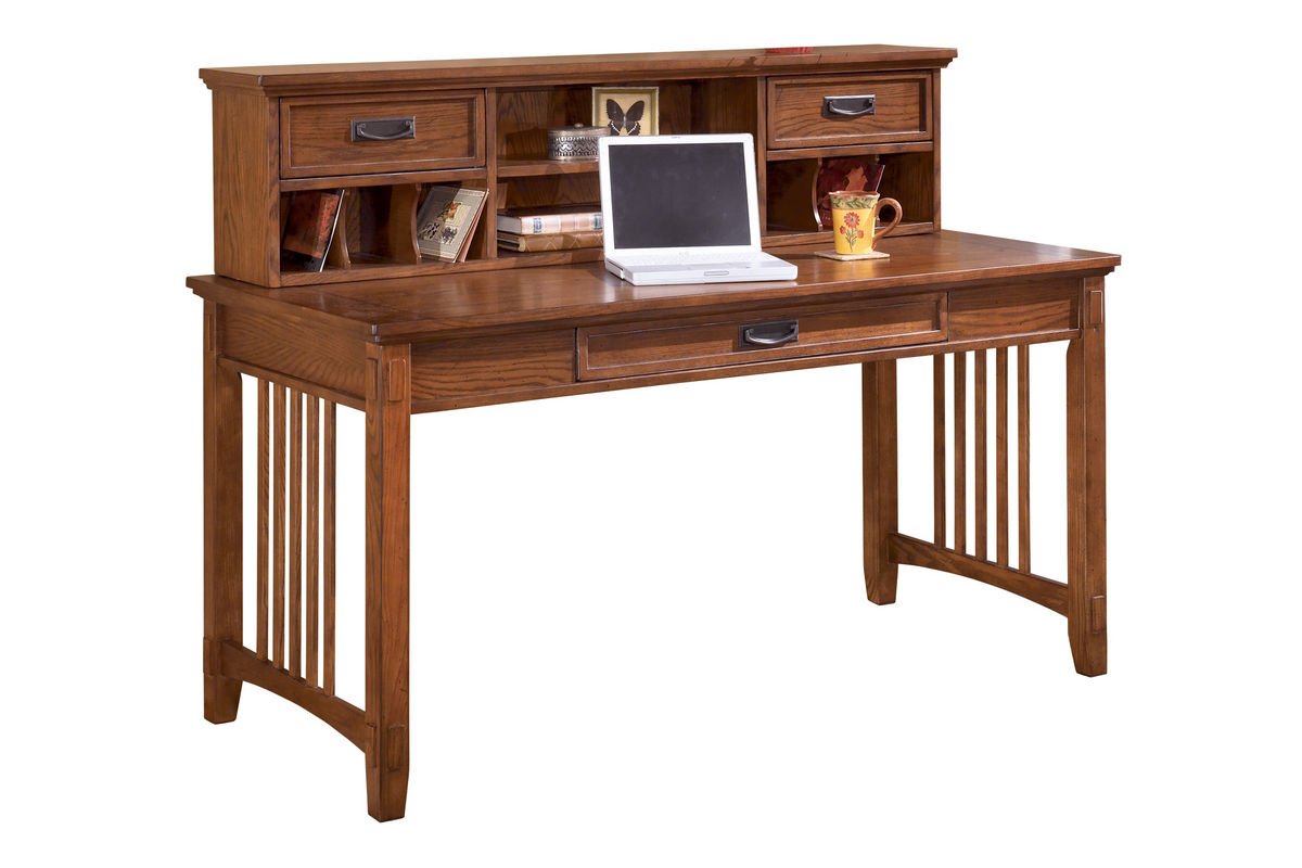 Cross Island Desk Hutch in Brown by Ashley at GardnerWhite