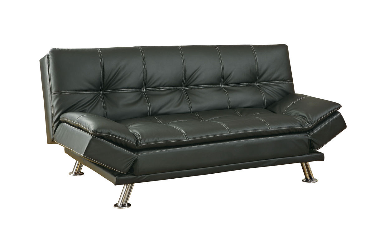 black and red leather futons sofa