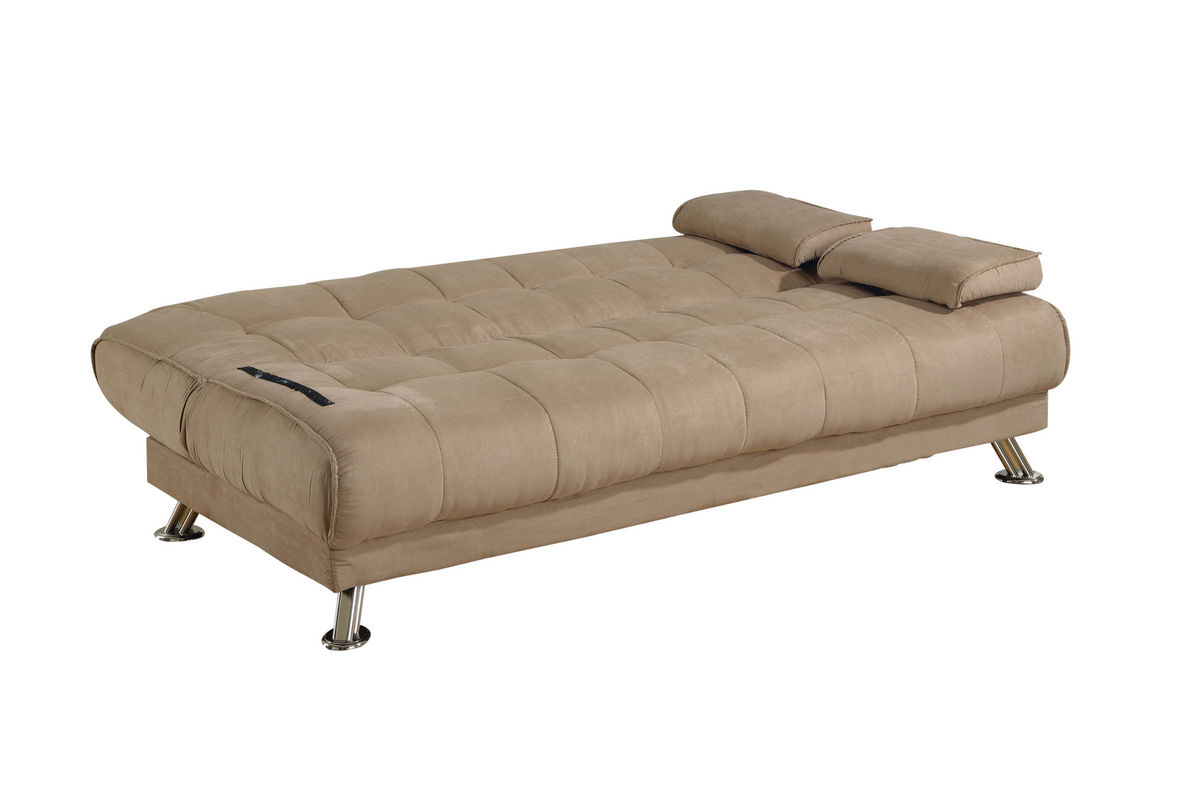 Beige Microfiber Futon 300147 at GardnerWhite