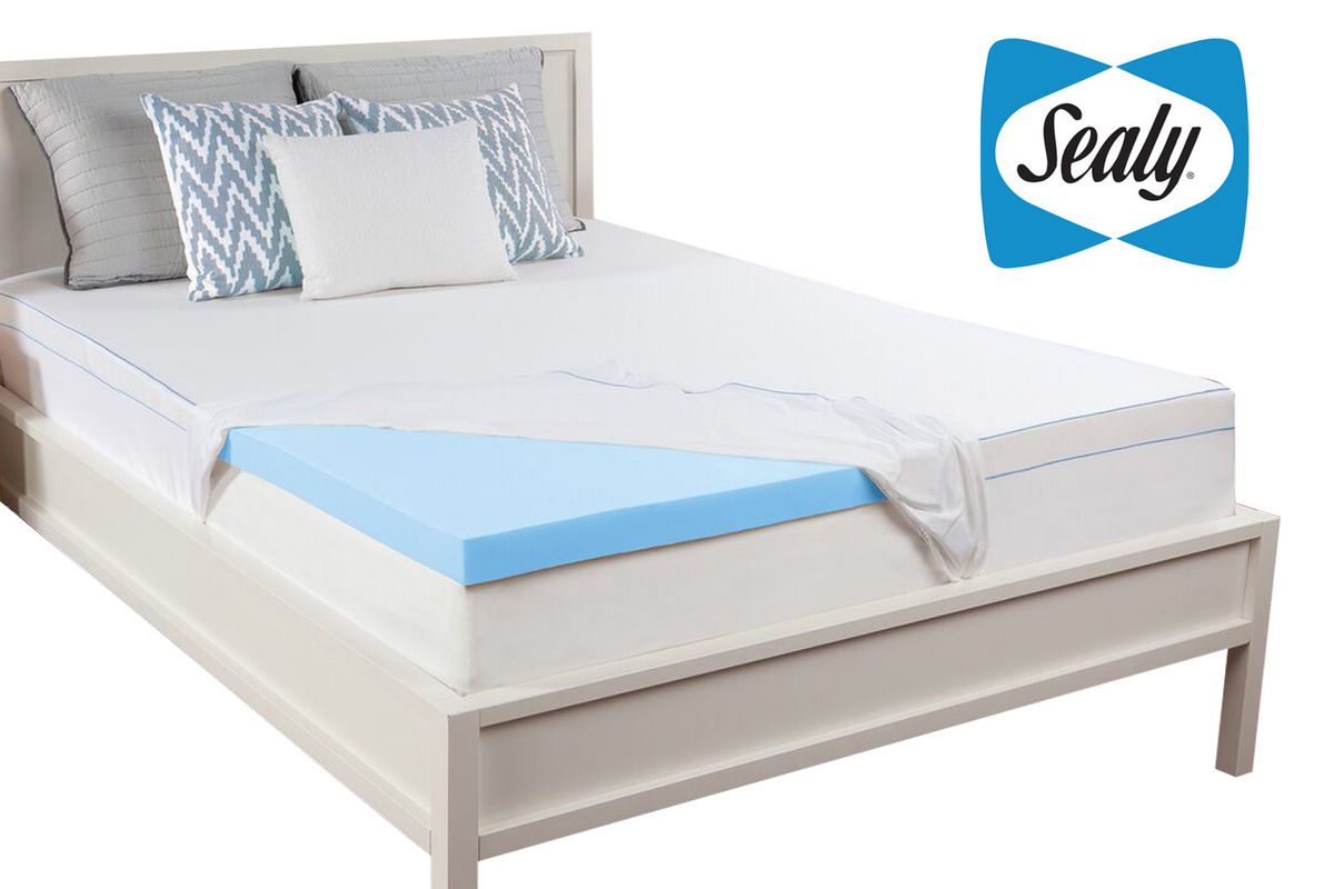 sealy 3 memory foam mattress topper with cover