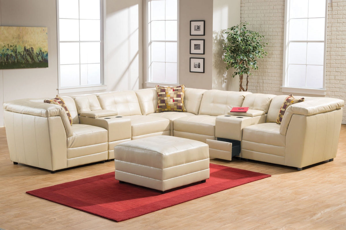 Calisto 7Piece Bonded Leather Sectional at GardnerWhite