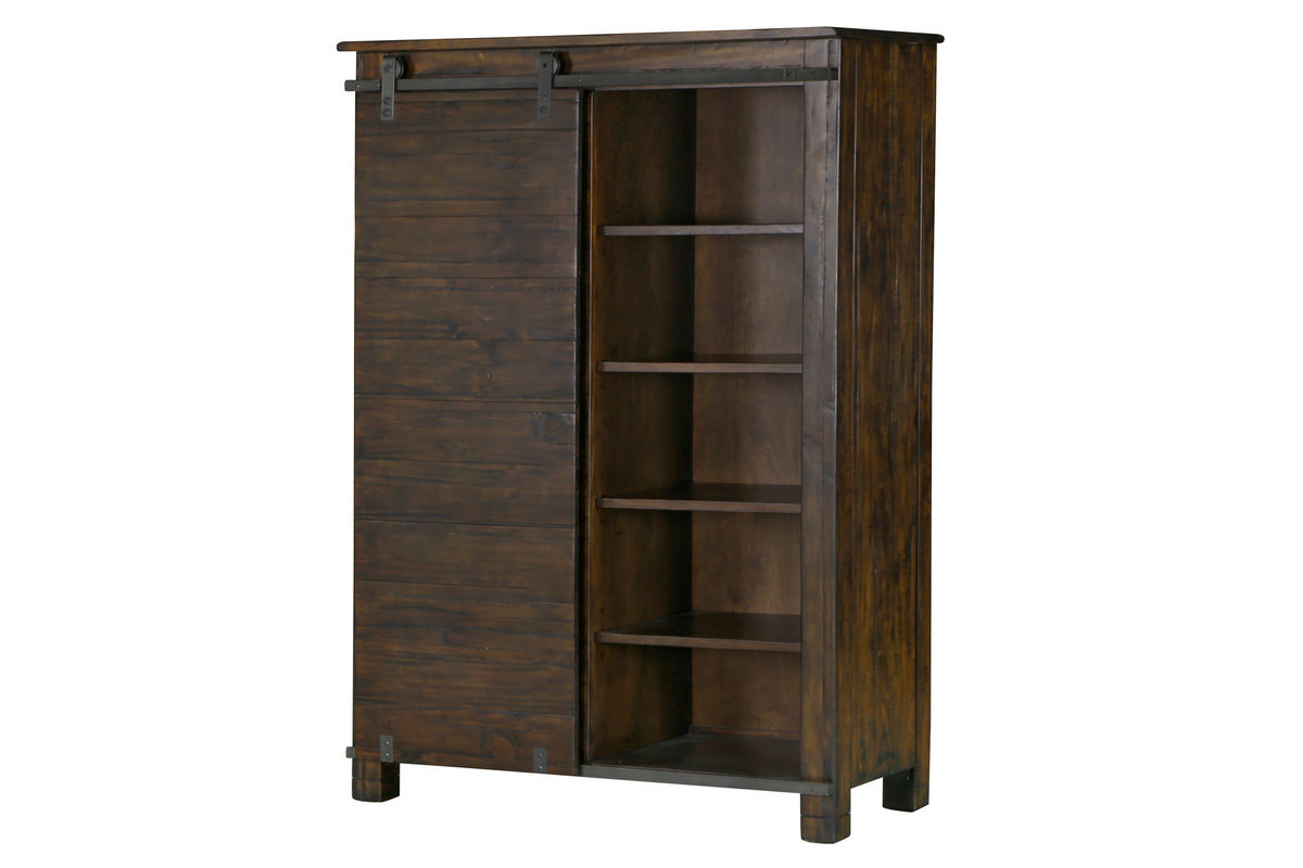 Hillport Rustic Gentleman's Sliding Door Chest at GardnerWhite