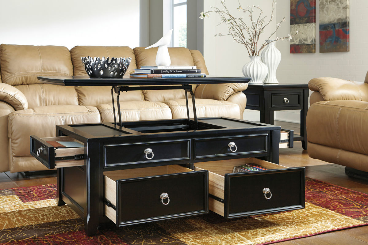 Cocktail Table with LiftTop & Storage Drawers at Gardner