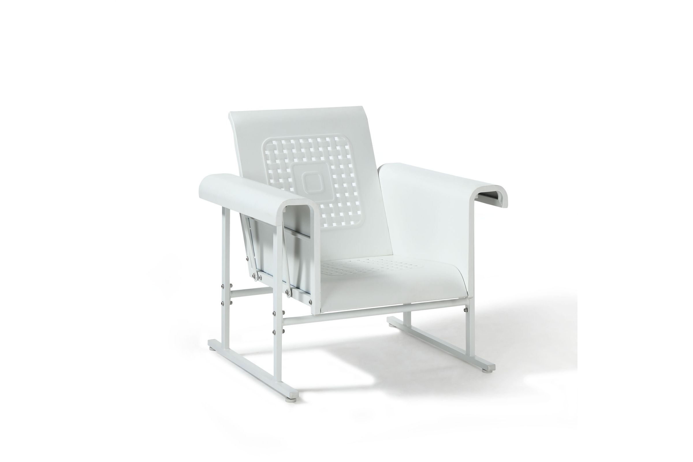 Crosley Bates Metal Glider Sofa Baci Living Room