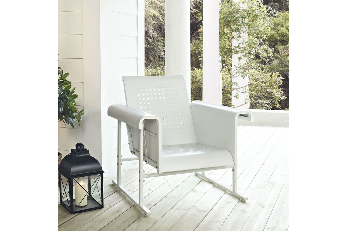 Bates Glider Chair in White by Crosley at GardnerWhite