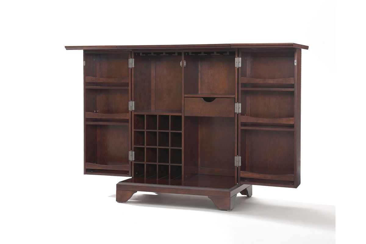 Lafayette Expandable Bar Cabinet in Vintage Mahogany by ...