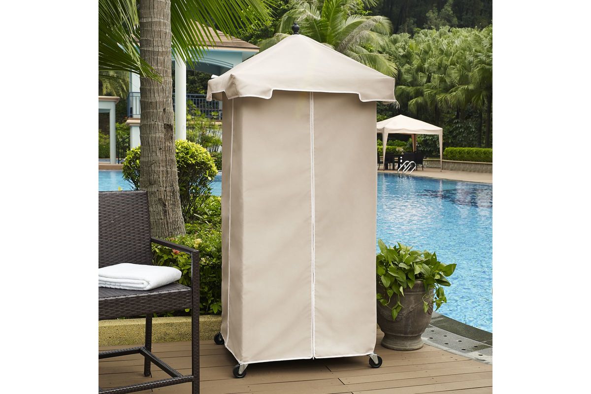 Palm Harbor Sand Outdoor Towel Valet by Crosley at GardnerWhite