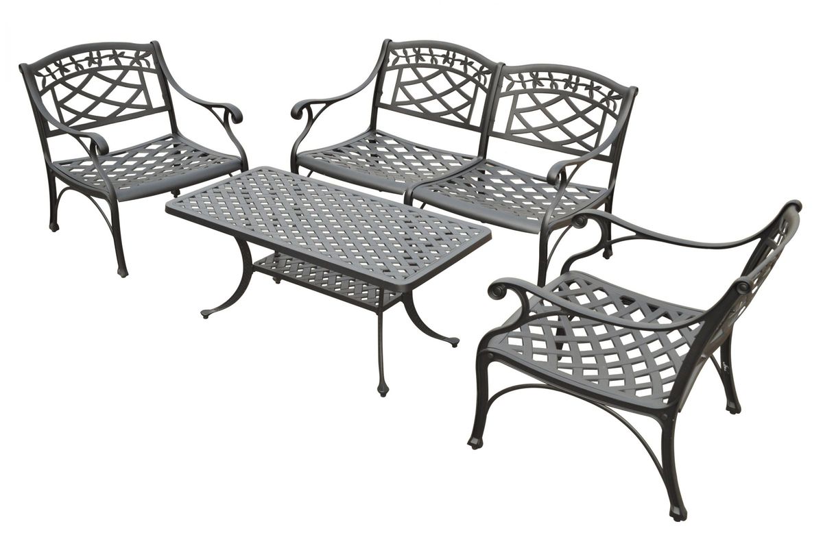Sedona 4 Piece Cast Aluminum Outdoor Conversation Seating Set by Crosley
