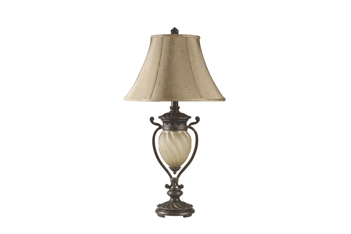 Gavivi Metal Table Lamps in Dark Brown by Ashley at GardnerWhite