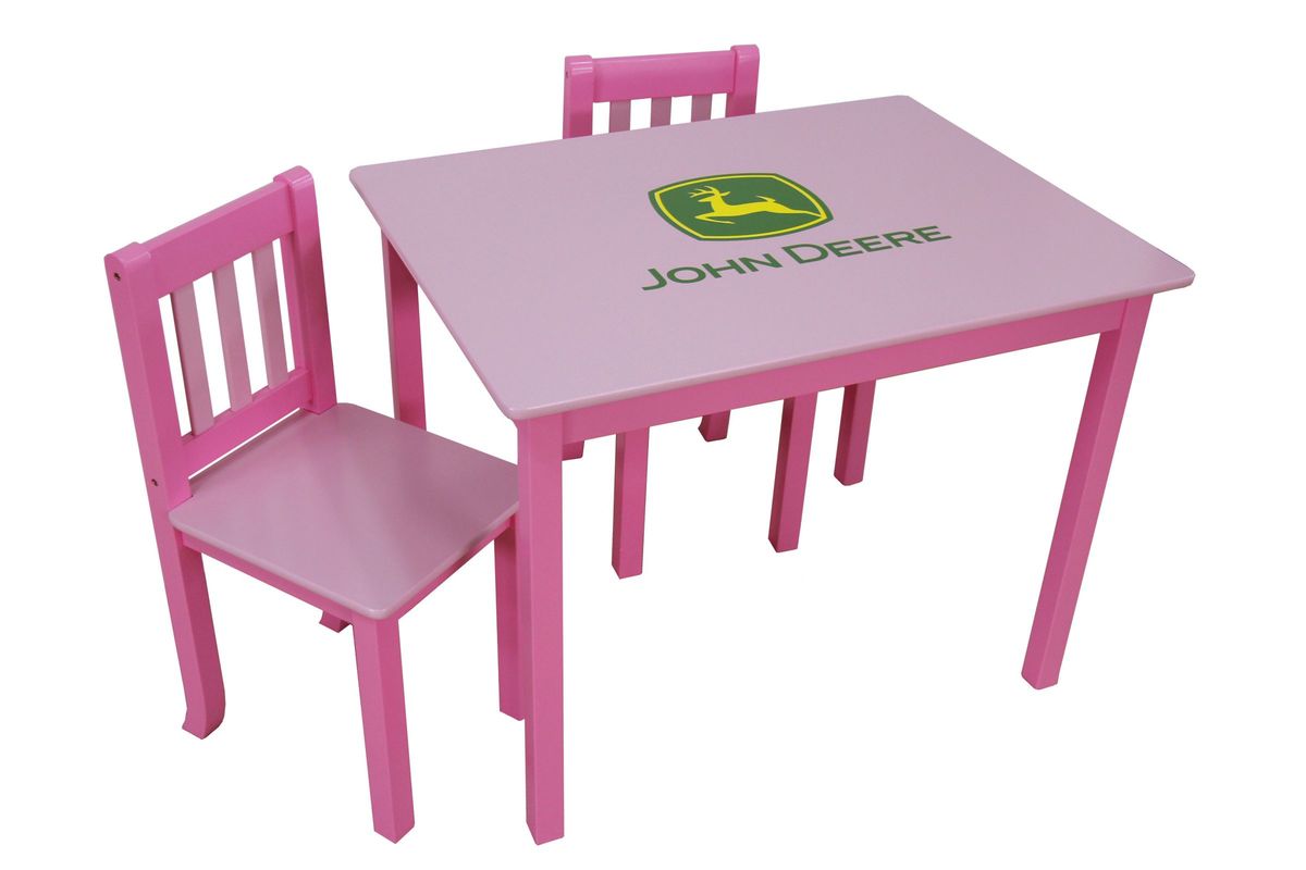 John Deere Table Chair Set In Pink Kangaroo Trading Co throughout john deere table and chair set pertaining to Desire