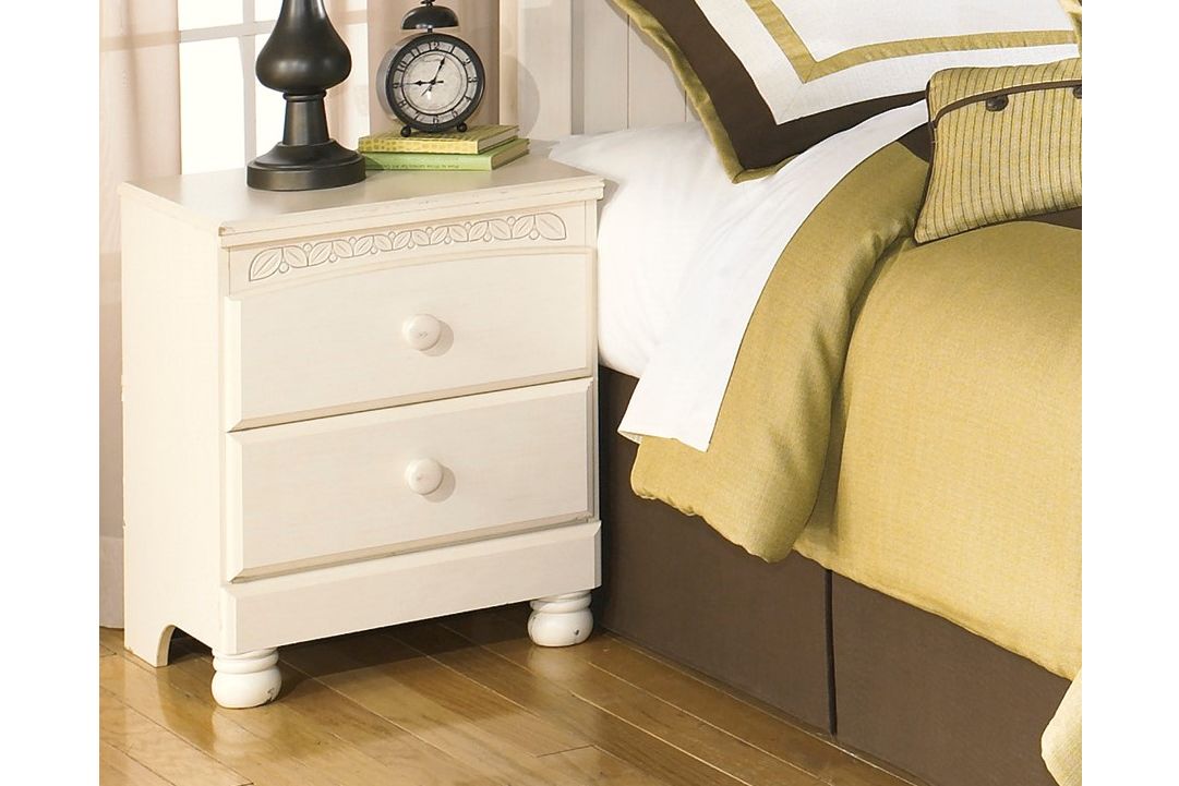Cottage Retreat Two Drawer Night Stand In Cream Cottage By Ashley