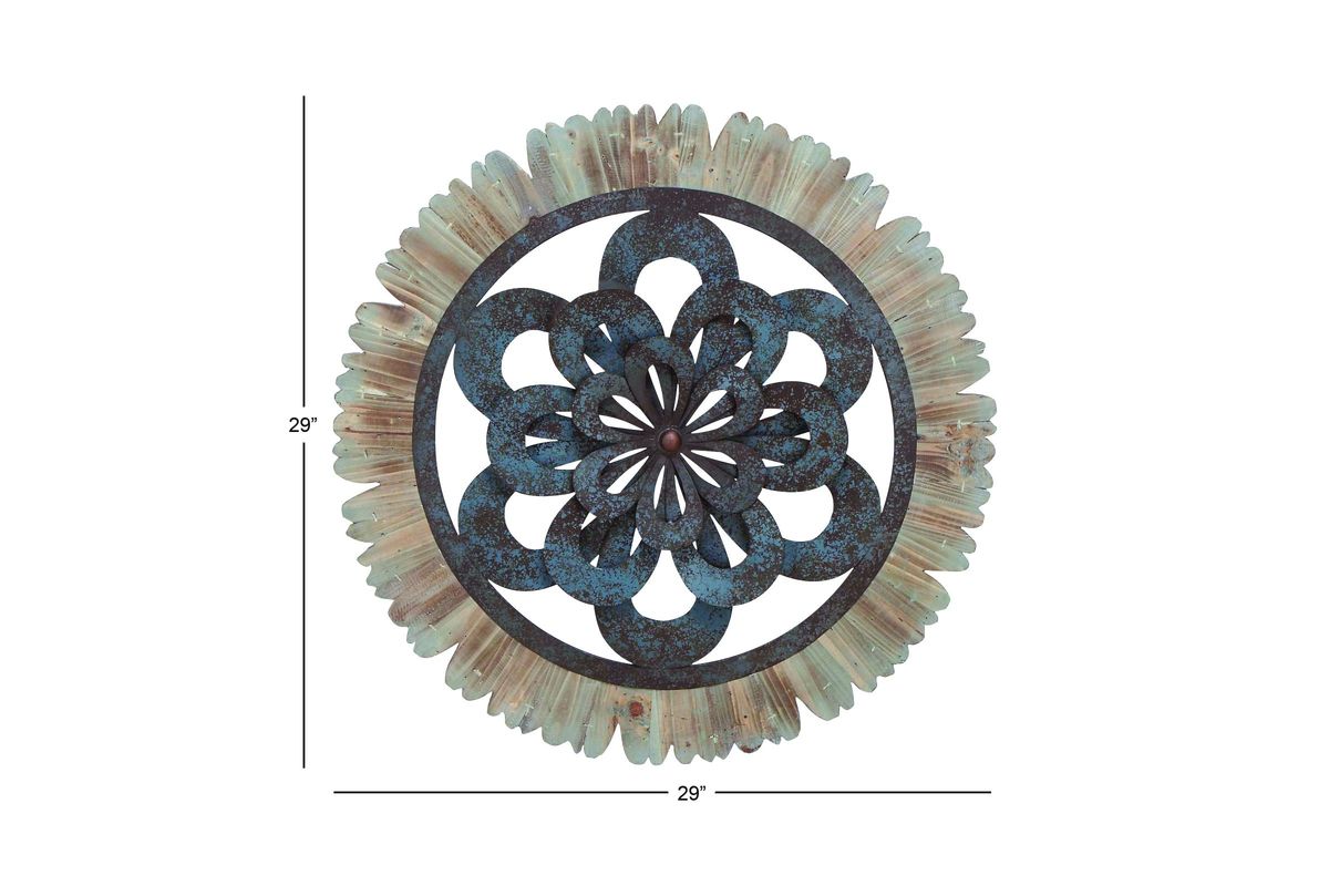 Rustic Circular Wrought Iron Wall Decor at GardnerWhite