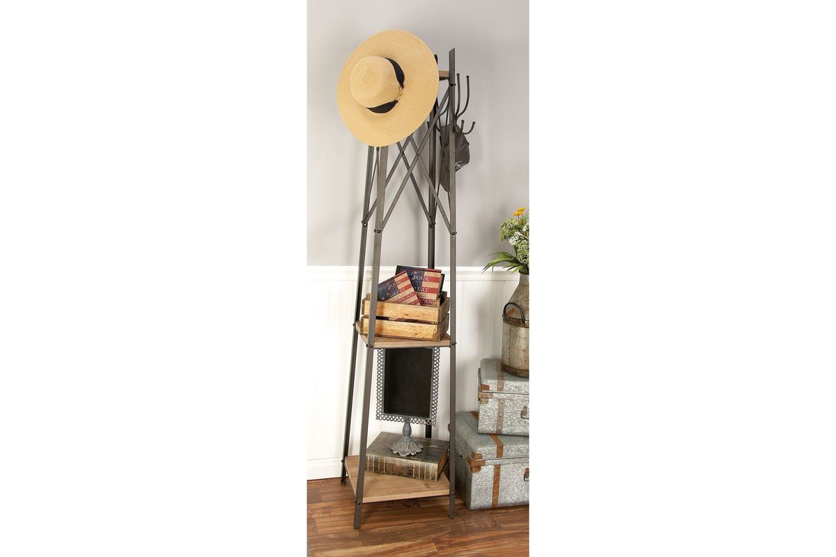 Classic Modern Metal Coat Rack at GardnerWhite