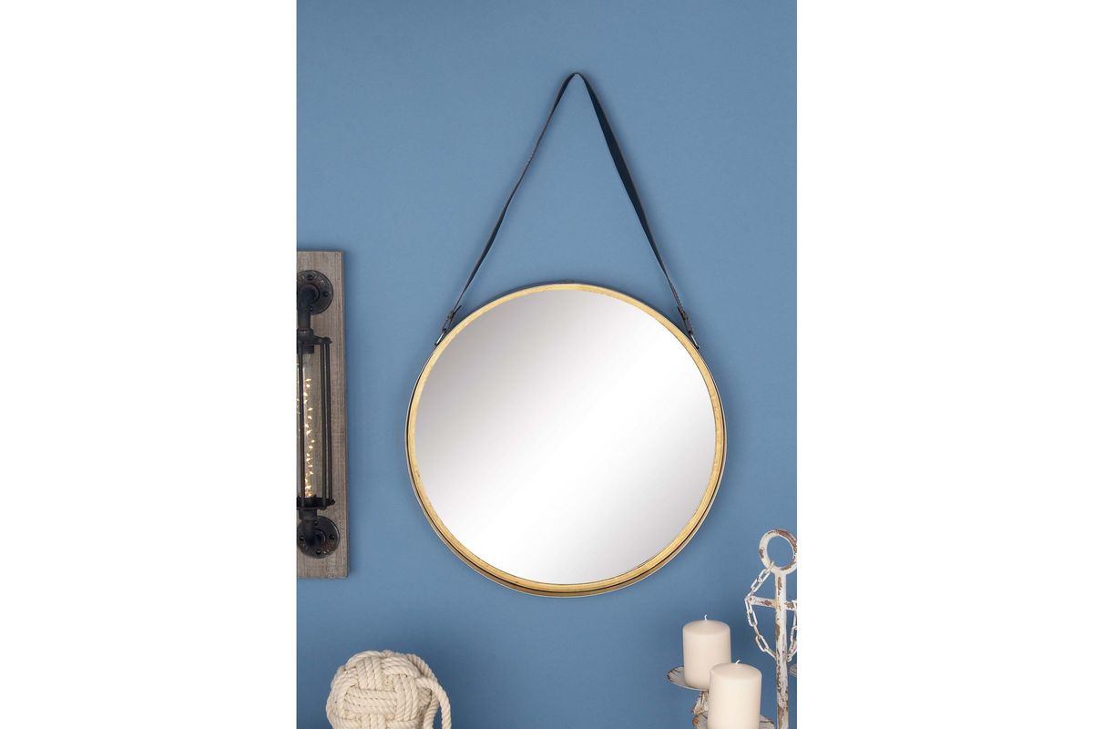 Modern Reflections Round Hanging Wall Mirror by UMA at GardnerWhite
