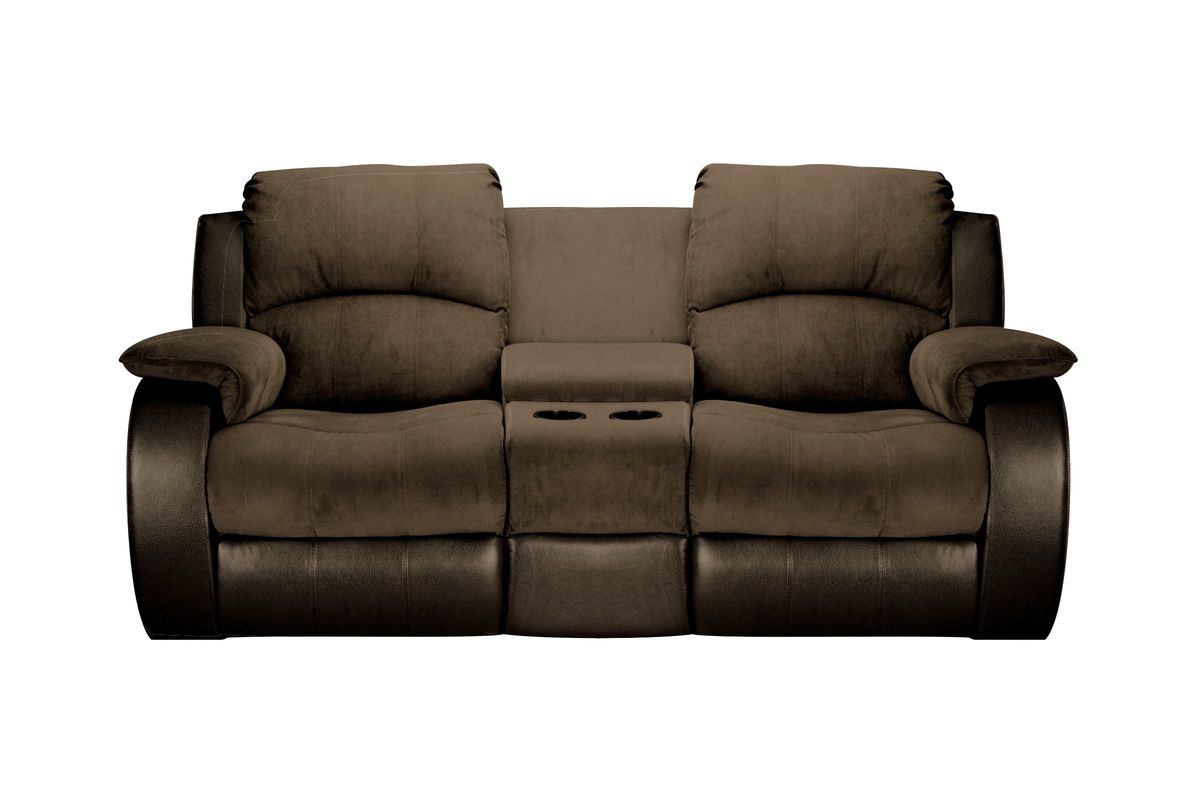 Lorenzo Microfiber Reclining Loveseat with Console at GardnerWhite