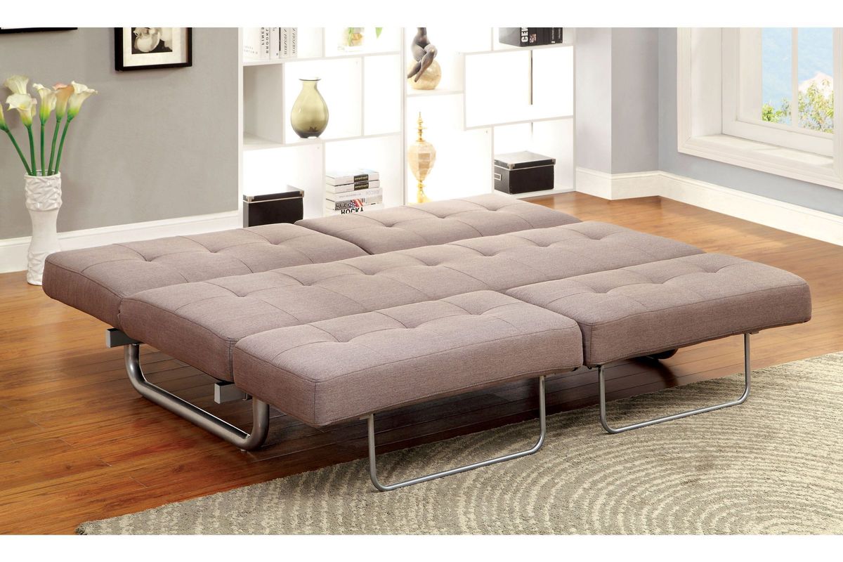 Della Split Back Fabric Futon with Removable Armrests at GardnerWhite