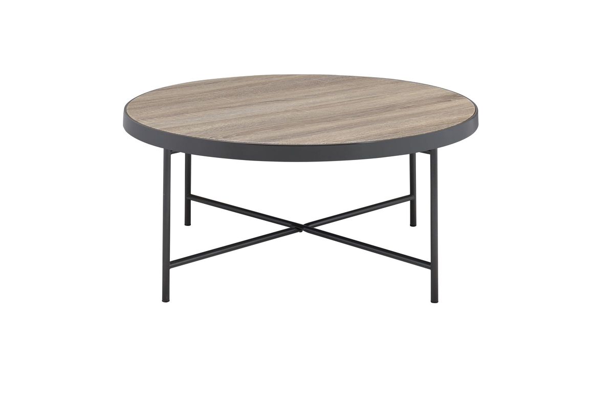 Bage Coffee Table In Weathered Grey Oak By ACME At Gardner